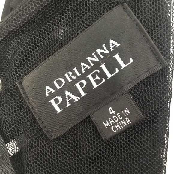 Adrianna Papell Black Shutter Pleat Cocktail Dress - Picture 7 of 8